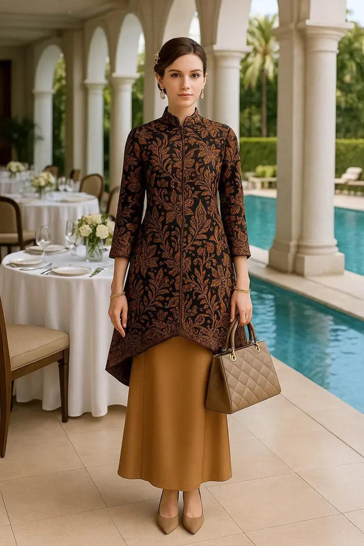 13 Inspirasi Model Tunik Batik Setelan Rok yang Simpel Tapi Mewah, Cocok untuk Segala Acara