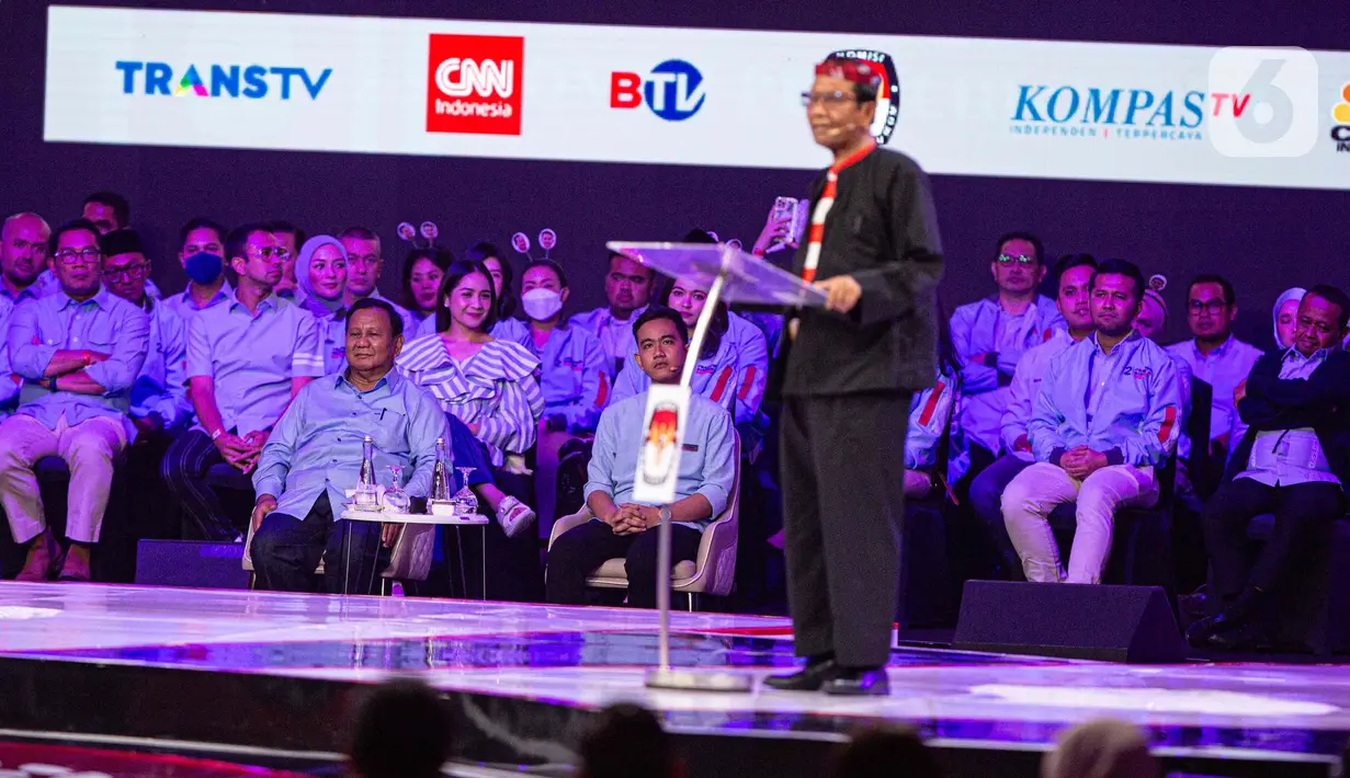 Sedangkan, dua segmen lainnya untuk saling tanya-jawab antarkandidat. (Liputan6.com/Faizal Fanani)