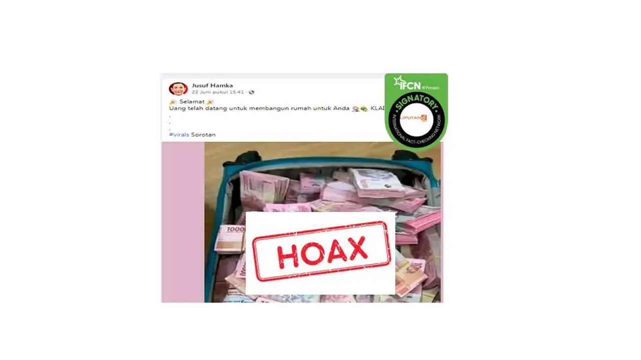 Cek fakta bantuan rumah Jusuf Hamka