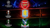 Klub-klub Inggris mencatat sejarah baru di kompetisi antarklub Eropa musim ini. (Bola.com/AI Chatgpt)