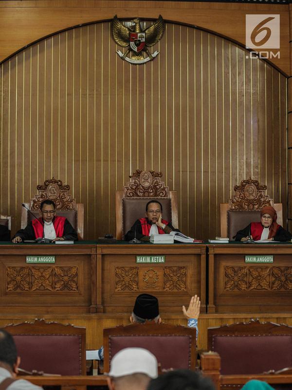 Suasana dalam persidangan kasus berita bohong atau hoaks dengan terdakwa Ratna Sarumpaet di Pengadilan Negeri Jakarta Selatan, Kamis (4/4). Sidang kali ini beragendakan pemeriksaan saksi. (Liputan6.com/Faizal Fanani)