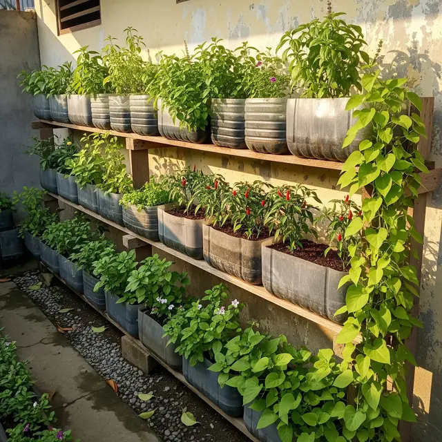 9 Ide Kebun Dinding dari Galon Air Mineral Bekas, Solusi Hijau Lahan Sempit