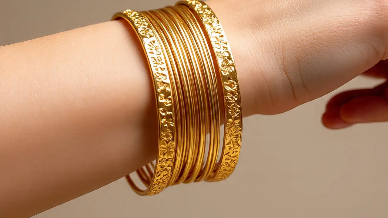 Gelang Emas 24 Karat Keroncong
