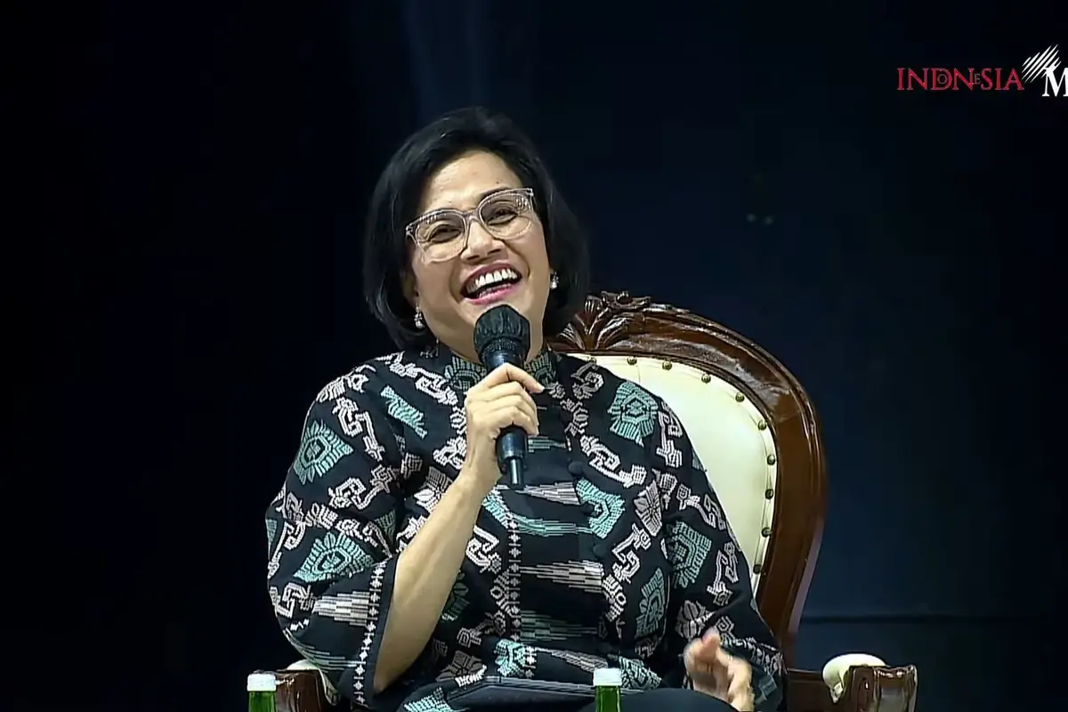 Menteri Keuangan (Menkeu) Sri Mulyani Indrawati  dalam Rakornas Kepala Daerah dan Forkopimda tahun 2023, yang dipantau secara daring di Jakarta, Selasa, (17/1/2023).