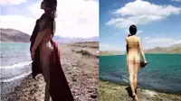 Pose Telanjang di Danau Suci, Perempuan Ini Dirisak