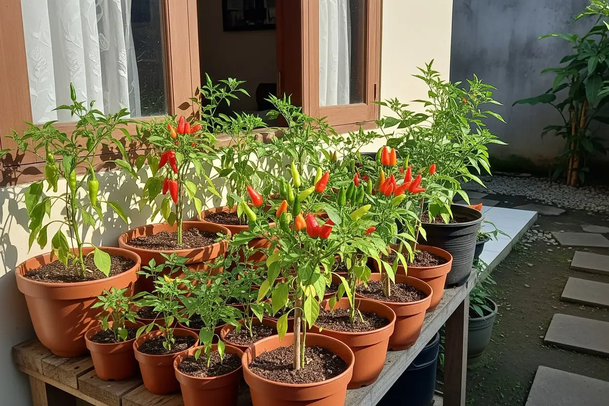 Ide Kebun Cabai Pakai Kompos Dapur yang Cocok untuk Pemula Model Kebun Cabai di Area Jendela