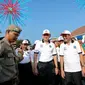 Gubernur DKI, Basuki Tjahaja Purnama dan Wagub Djarot Saiful Hidayat menghadiri pembukaan perayaan HUT Jakarta yang ke-488, di Taman Fatahillah, Jakarta, Minggu (31/5/2015). (Liputan6.com/Faizal Fanani)