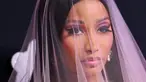 Rapper dan penyanyi AS Nicki Minaj tiba untuk penghargaan tahunan MTV, Video Music Awards (VMA) 2023 di Prudential Center, Newark, New Jersey, pada Selasa (12/9/2023) waktu setempat. (ANGELA WEISS / AFP)
