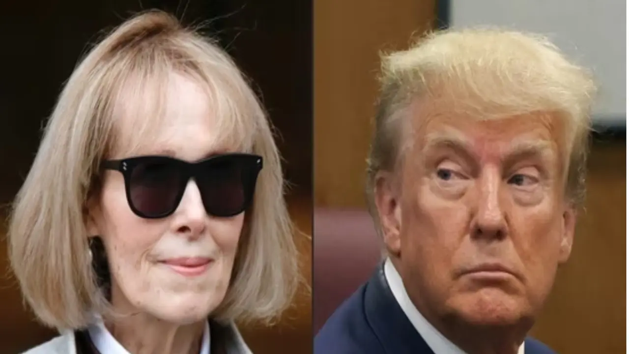 Kolumnis E Jean Carroll (kiri). Mantan Presiden AS Donald Trump.(AFP) ​