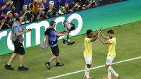 Selebrasi Vinicius Jr saat Brasil mencukur Skotlandia di Piala Dunia 2026 (AFP)