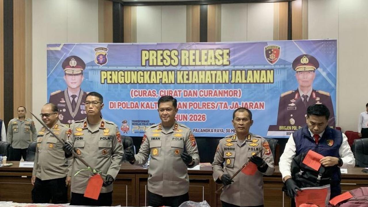 Polda Kalteng Ungkap 283 Kasus 3C Sepanjang 2026, Amankan Ratusan Tersangka