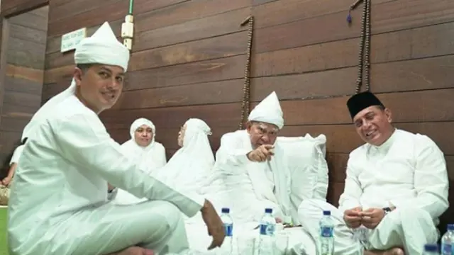 Ijeck menghadiri HAUL ke 94 Syekh Abdul Wahab Rokan, Tuan Guru Pertama Babussalam, di Besilam, Langkat. (instagram/@ijeck09)