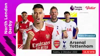 Link Live Streaming Arsenal Vs Tottenham di Vidio, Sabtu 1 Oktober 2022. (Sumber : dok. vidio.com)