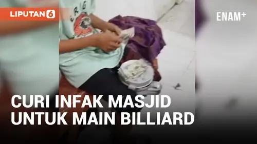 VIDEO: Kacau! Remaja di Sumut Curi Infak Masjid Untuk Main Billiard