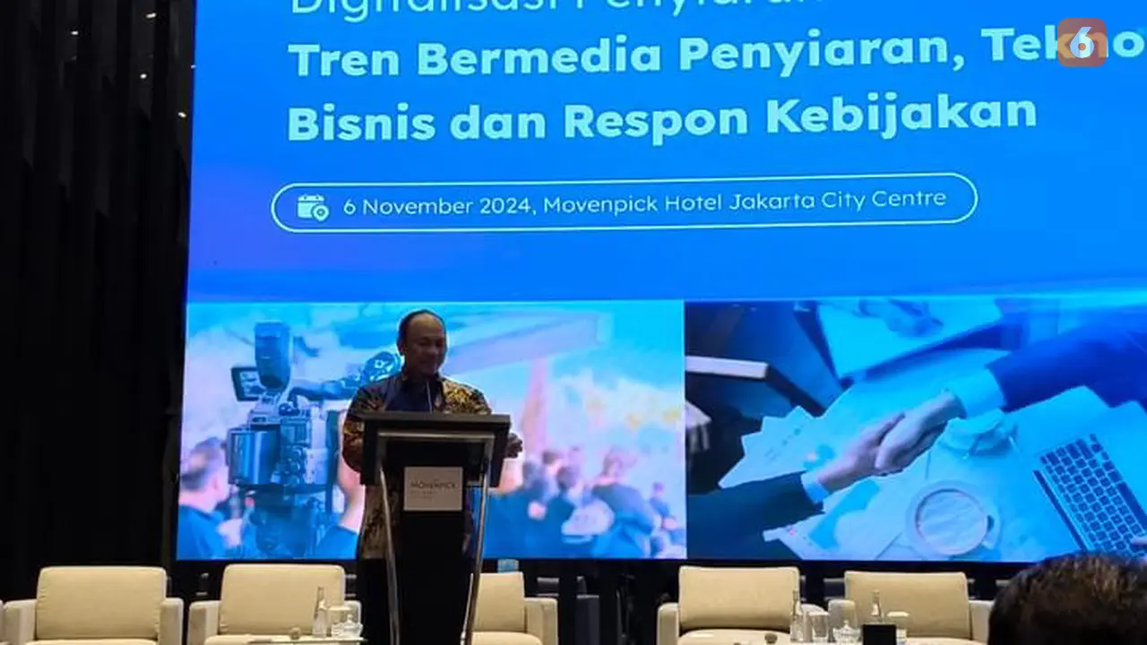 Dirjen PPI, Wayan Supriyanto pada acara Digitalisasi Penyiaran Tahun 2025-2029: Tren Bermedia Penyiaran Teknologi Bisnis dan Respon Kebijakan
