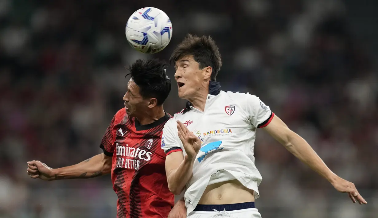 Gol kemenangan AC Milan ini dicetak oleh Ismael Bennacer, Tijjani Reijnders, Rafael Leao dan sepasang gol dari Christian Pulisic. (AP Photo/Antonio Calanni)