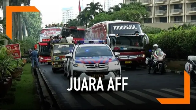 VIDEO: Arak-Arakan Timnas U-22 ke Istana Negara