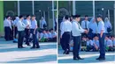 Ini adalah momen King Faaz di hari pertama sekolah SMP. Kegiatan belajar mengajar belum mulai, pada hari pertama sekolah biasanya akan ada perkenalan sekolah dan ekstrakurikuler yang bisa diikuti. Terlihat ada beberapa ekstrakurikuliner yang ditampilkan oleh para siswa. Jadi idola, netizen sebut banyak yang akan naksir anak pertama Fairuz A Rafiq itu di sekolahnya. (Liputan6.com/IG/@fairuzarafiq)