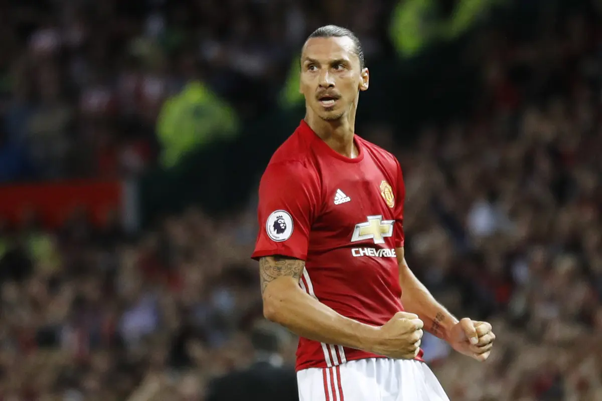 Striker Manchester United (MU) Zlatan Ibrahimovic