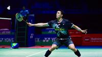 Tunggal putra Indonesia Jonatan Christie menang atas Loh Kean Yew dari Singapura melalui laga ketat 21-18 dan 22-20 di Indira Gandhi Sports Complex, Sabtu (17/1). Hasil itu membawa Jonatan ke final India Open 2026. (foto: PBSI)