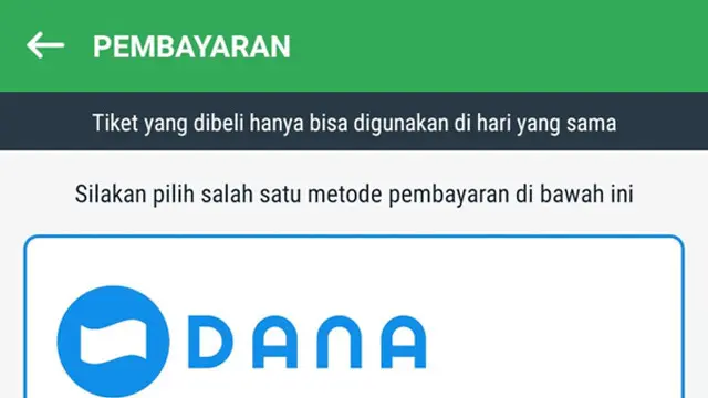 Cara bayar pakai DANA di aplikasi MRT-J.