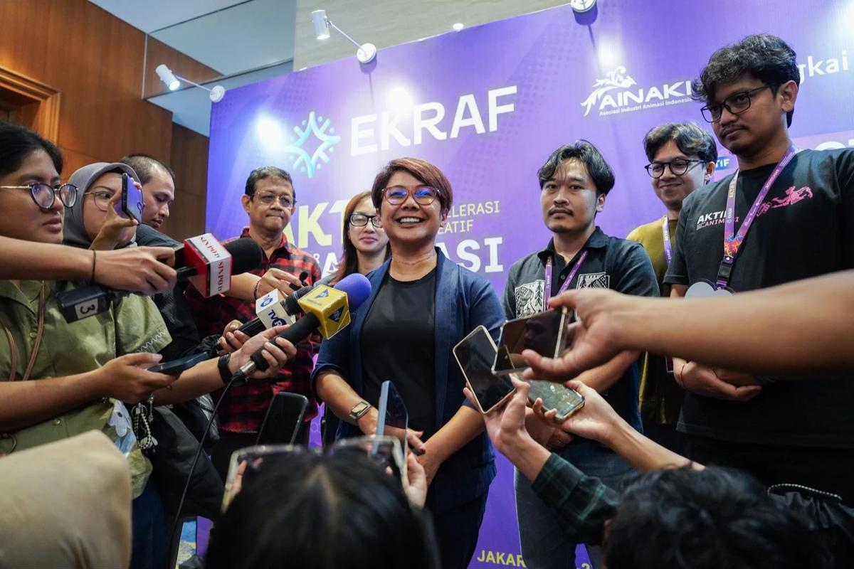 Deputi Bidang Kreativitas Media Agustini Rahayu di acara Bootcamp Akselerasi Kreatif (AKTIF) subsektor film dan animasi di Hotel Morrissey