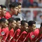 Para pemain Persija Jakarta foto bersama sebelum melawan Becamex Binh Duong pada laga Piala AFC di SUGBK, Jakarta, Selasa (26/2). Kedua klub bermain imbang 0-0. (Bola.com/M. Iqbal Ichsan)