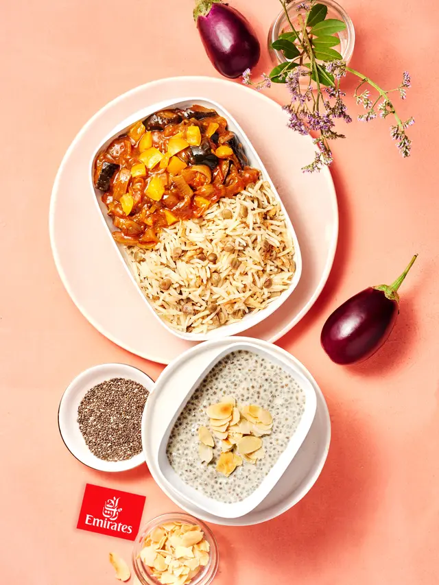 Menu vegetarian di pesawat