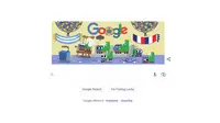 Google Doodle ikut memeriahkan Final Piala Dunia 2022 yang mempertemukan Argentina vs Prancis dengan ilustrasi di laman penelusuran. (Dok: Google)