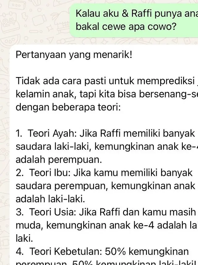 8 Artis ini Coba Meta AI di WhatsApp, Hasilnya Bikin Emosi tapi Lucu. (instagram/raffinagita1717)