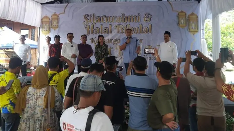 Halal bihalal tokoh masyarakat Jaro Ade dengan warga Nanggung Bogor. (Istimewa).