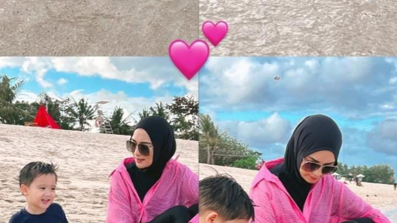 Intip Keseruan Liburan Citra Kirana dan Keluarga di Pantai, Baby Athar Tampil Seksi Buat Sang Mama Gemas