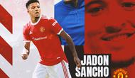 Manchester United - Ilustrasi Jadon Sancho (Bola.com/Adreanus Titus)