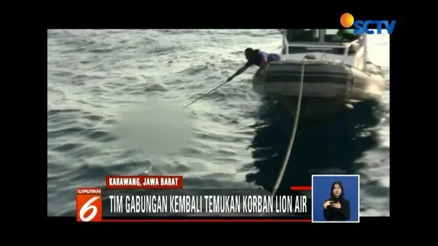 Memasuki hari keenam, evakuasi pesawat Lion Air PK-LQP terus dilakukan. Petugas kembali temukan bagian tubuh korban di perairan Tanjungpakis, Karawang.