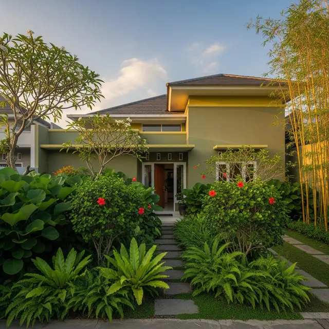 Cat Rumah Warna Hijau Olive Muda (Gemini AI)