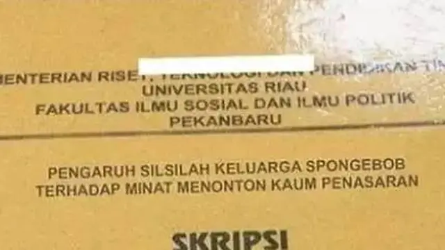 10 Judul Skripsi Unik Ini Bikin Penasaran, Temanya di Luar Nalar
