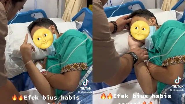 Viral Video Bocah Laki-Laki Berikan Jari Tengah pada Sang Ayah, Efek Obat Bius (Sumber: TikTok/ekanaads)