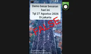 Tim Cek Fakta Liputan6.com menemukan postingan video yang mengklaim demo besar-besaran 27 Agustus 2026 di Jakarta.  (Foto: tangkapan layar Facebook)