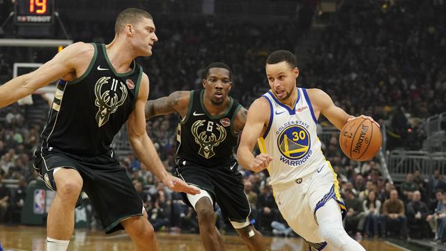 Stephen Curry memimpin Warriors kalahkan Bucks di laga NBA