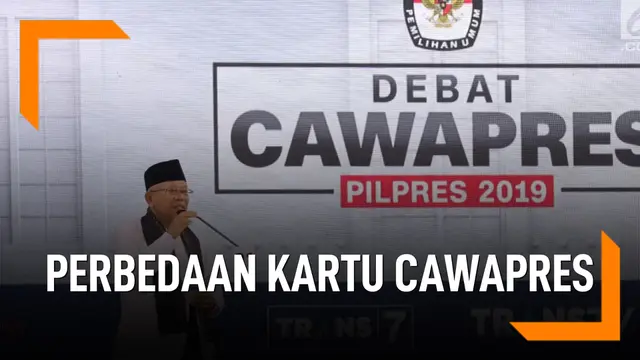 Perbedaan Kartu Ma’ruf dan Sandi Di Debat Cawapres