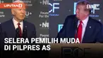 Mayoritas pemilih muda di Amerika Serikat berharap punya alternatif kandidat selain Joe Biden atau Donald Trump dalam Pemilu AS mendatang. Selain usia kedua capres, pemilih muda juga punya isu-isu penting yang mempengaruhi pilihan mereka. Apa saja ya...