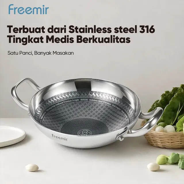 8 Rekomendasi Wajan Stainless Steel Anti Lengket Terbaik, Awet Tak Mudah Gosong