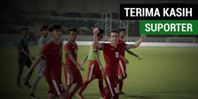 VIDEO: Ungkapan Terima Kasih Pemain Timnas Indonesia U-19 kepada Suporter