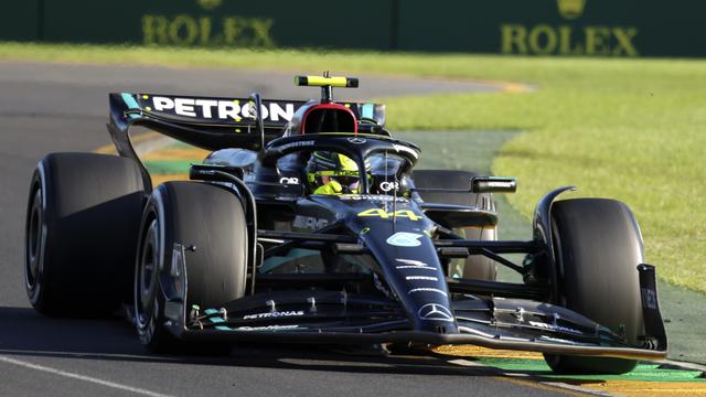 Pembalap Mercedes, Lewis Hamilton di F1 Australia 2023.