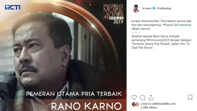 Rano Karno (Foto: Instagram)