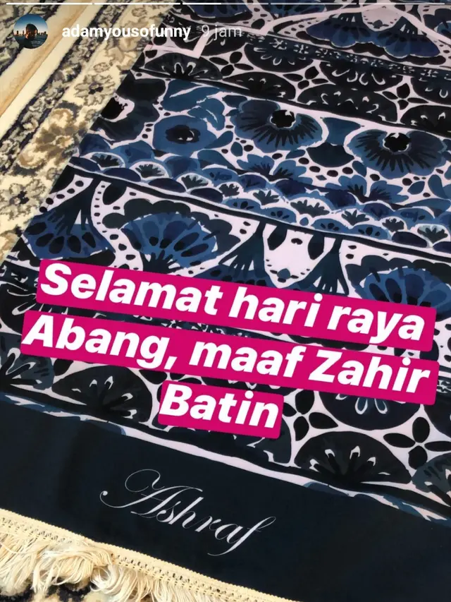 Unggahan Adam Sinclair. (Foto: Instagram @adamyousofunny)