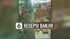 Hujan lebat mengakibatkan banjir. Akibat hal tersebut, sebuah acara resepsi pernikahan yang diselenggarakan di jalan raya ikut diterpa banjir. Terlihat kursi tamu terbawa arus banjir.