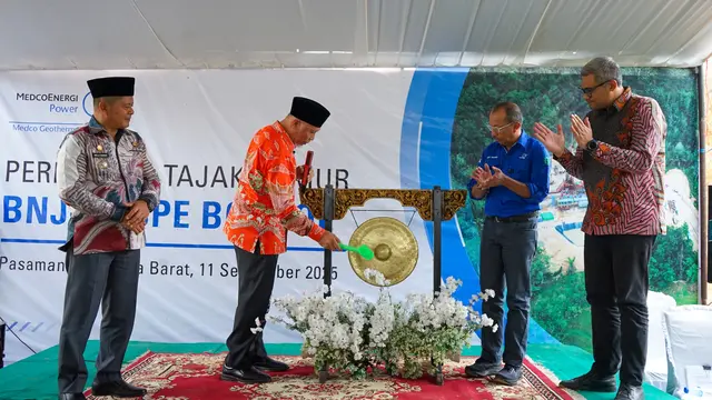 PT Medco Power Indonesia melalui anak usahanya, PT Medco Geothermal Sumatra meresmikan tajak sumur (spud in) pertama untuk sumur BNJ1-1. (Foto: Medco)