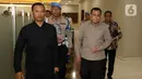 Jenderal polisi bintang tiga itu terlihat mengenakan kemeja krem dengan pengawalan ketat anggota kepolisian. (Liputan6.com/Faizal Fanani)