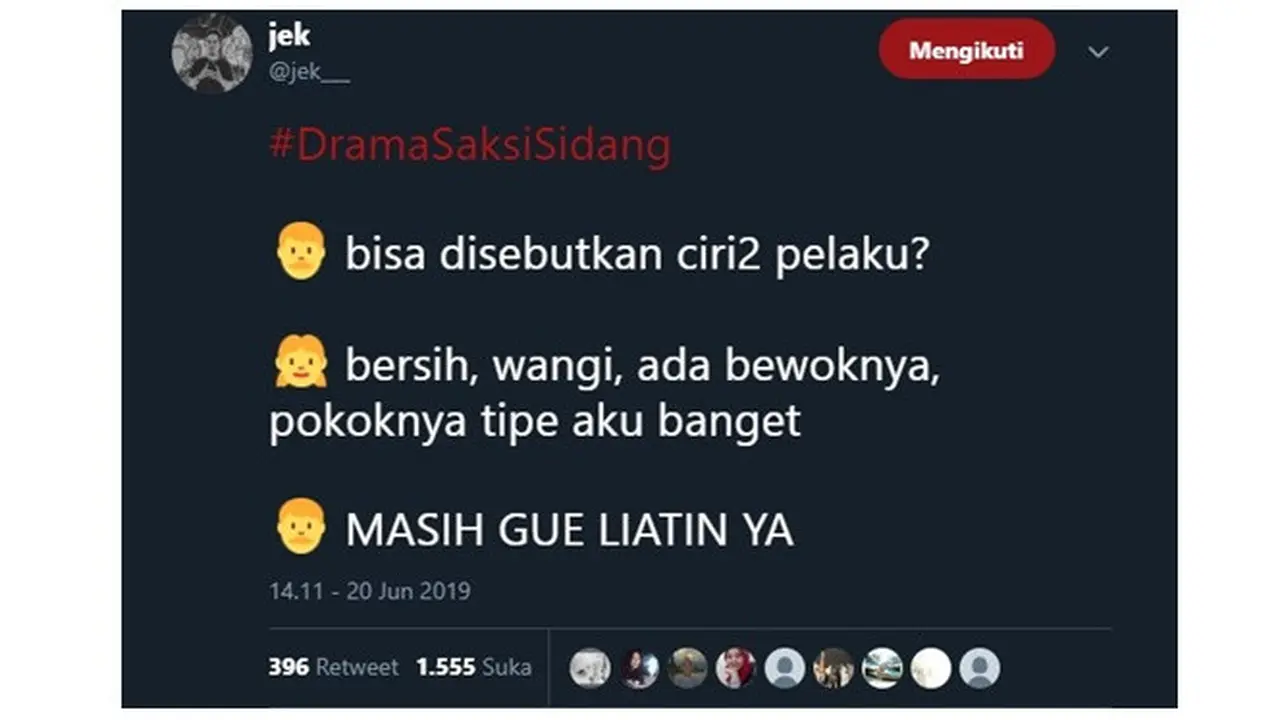 Drama Saksi Sidang Ala Netizen Ini Bikin Senyum-senyum